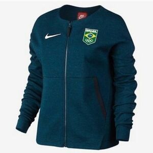 Nike Tech Fleece Team Brasil Jacket Obsidian Blue Spell Graphic‎